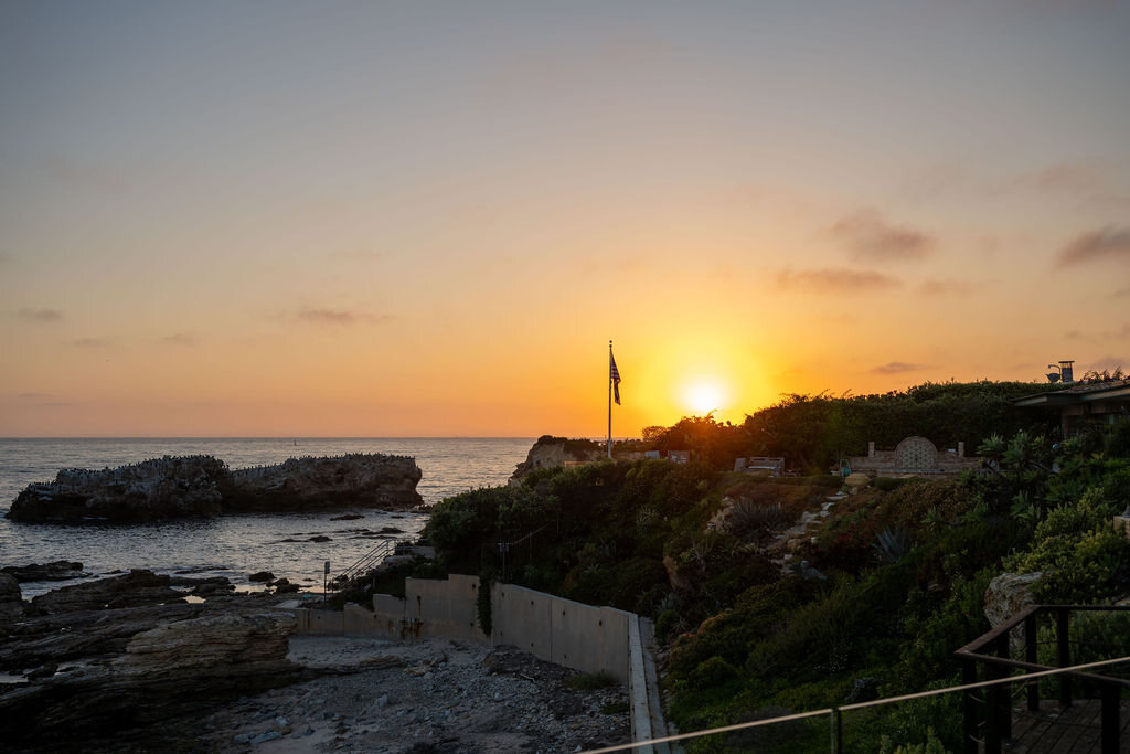 Coastal sunset photographed during a company event
